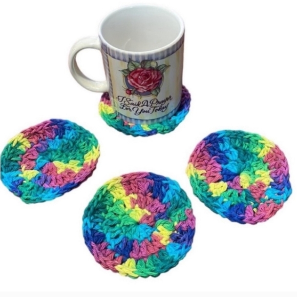 Homemade 4pc Coaster Set - Picture 2 of 3